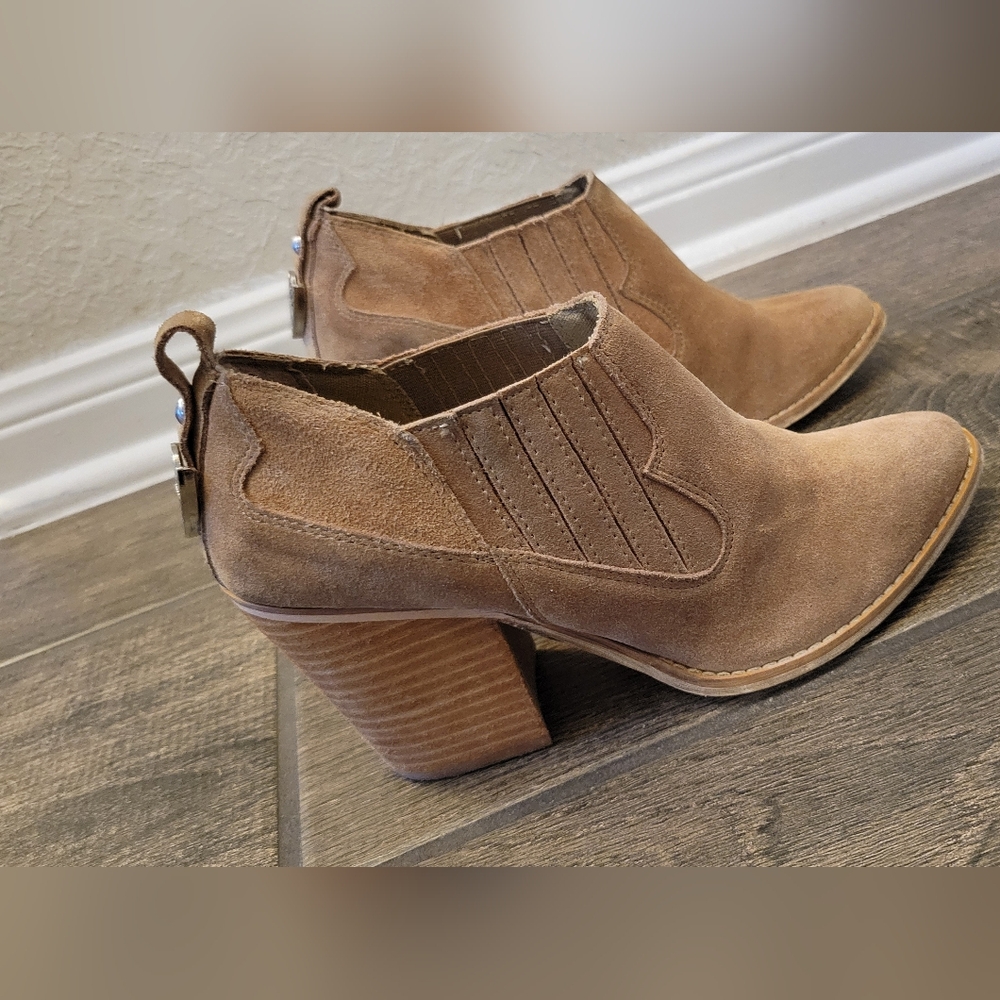 CHINESE LAUNDRY SONOMA SUEDE ANKLE BOOTS - MINK /size 8.5 - Picture 4 of 10